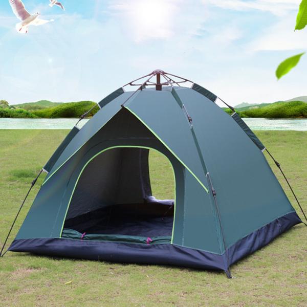 200x200x145cm Automatic Outdoor Waterproof Tents 1500-2000 Mm 190 Silver Cloth