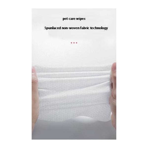 Des lingettes humides blanches pour le corps pour les chats et les chiens, déodorantes et antibactériennes.