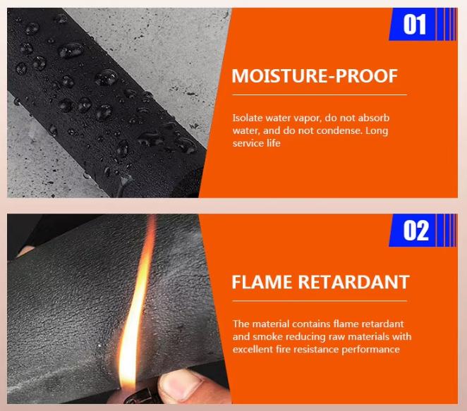 B1 B2 Rubber Foam Board Roll Pipe Insulation With Aluminum Foil