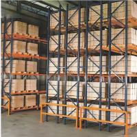 Rayonnage d'entrepôt double profondeur en acier, rayonnage de stockage robuste pour palettes et étagères
