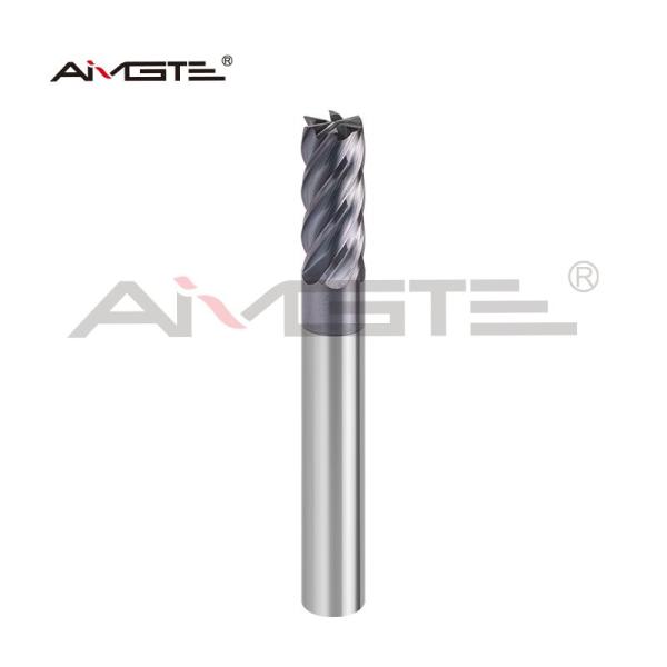 6 Flute Custom End Mill Flat Bottom Finishing End Mill For Steel Stainless