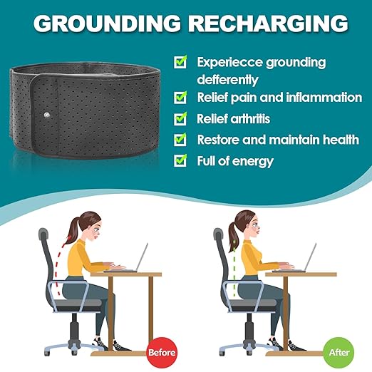 Grounding Belt Band Breathable Grounding Belt Protects Waist Lower Back with Cord