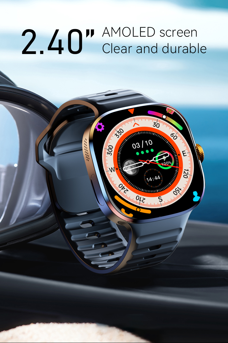 M99 AMOLED 5G Smart Watch SIM Card GPS Navigation Heart Rate Sleep Tracker Alarm Clock Magnetic Video Call