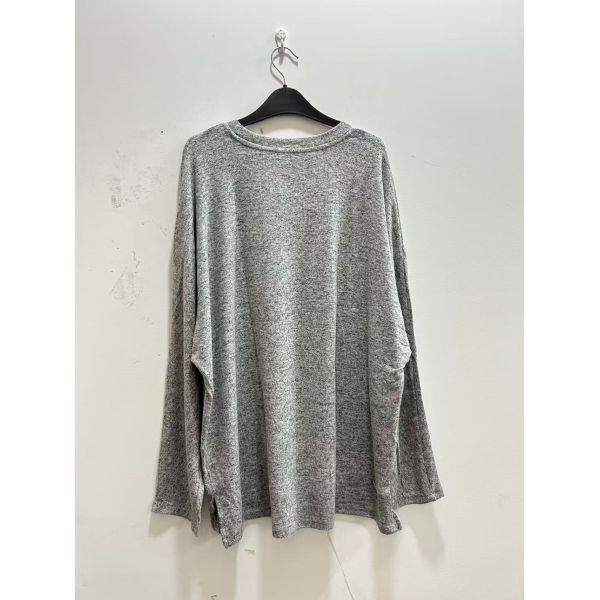 Women's Soft Heather Gray Glutinous Rice Knit Loungewear Set