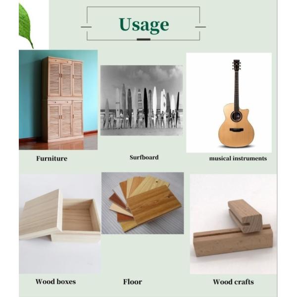 Легкая древесина Паулуния Древесина Продажа Сертификат FSC Бесплатные запасные части Легкий вес