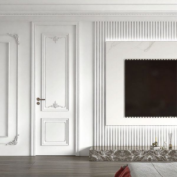 Anti Termite Painted Wooden Doors Hollow Frame Postmodern Bedroom Entry Doors