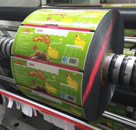 Plastic food packaging film printing film roll for cake/bresd/biscuit/candy/coffee/sugar