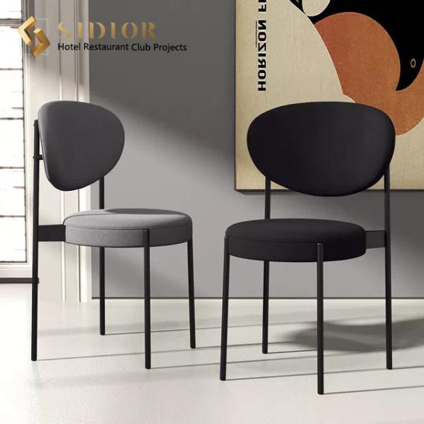 Morden Italian Design Dining Chair, high density foam, powder coated frame, PU leather restaurant hot sell dining chair