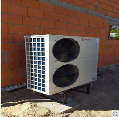 4.8KW Air To Water Heat Pump With Radiator Heating System Gray White Color Galvanized Sheet