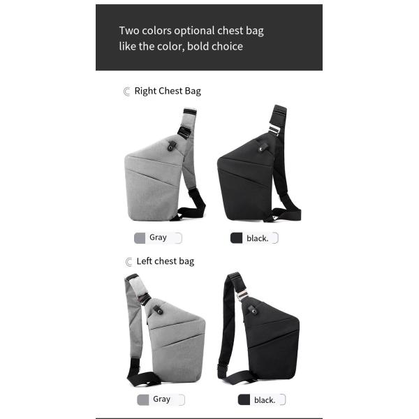 Multi-functional Anti-theft Chest Sling Bag for Men Outdoor Casual Single Shoulder Bag