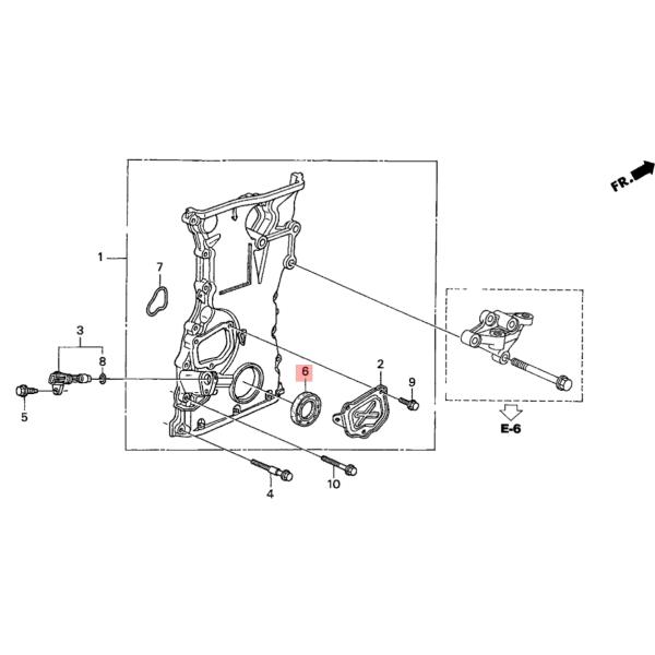 91212-PNC-003 91212-PNC-004 Honda Accord Civic Crankshaft Oil Seal / Genuine Honda Auto Parts