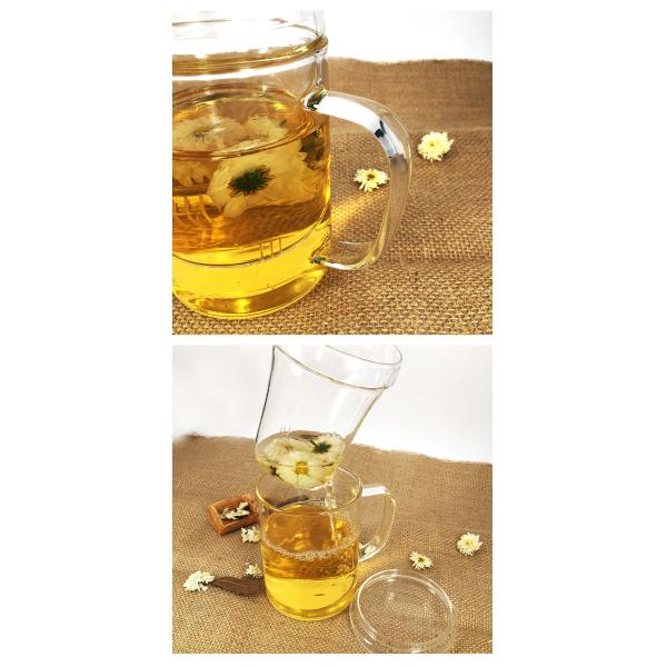 Запасенная стеклянная чашка чая с стрейнером, кружкой чая Эко дружелюбной стеклянной с Инфузер и крышкой