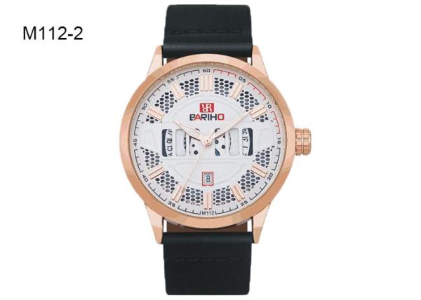 Men's Quartz Watch Water Proof  PU Leather Strap Hot Sale Wrist Watch M112