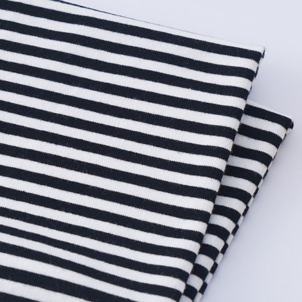 Lycra Striped French Terry Pure Cotton 225g Breathable Sweatshirt Material