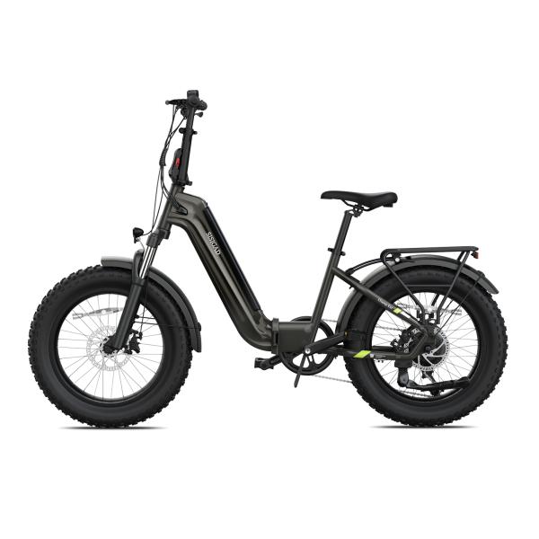 European Warehouse 20 Inch Yeestep 7 Speed 48v Lithium Folding Green Electric City Bike Fat Tire Ebike