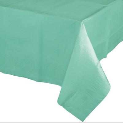 Toalha de mesa de papel verde feita sob encomenda de 1.37x2.74m para a aprovação do GV FDA do casamento