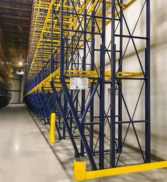 Double Deep Pallet Racking 500kg-3000kg Per Layer Construction Warehouse Storage