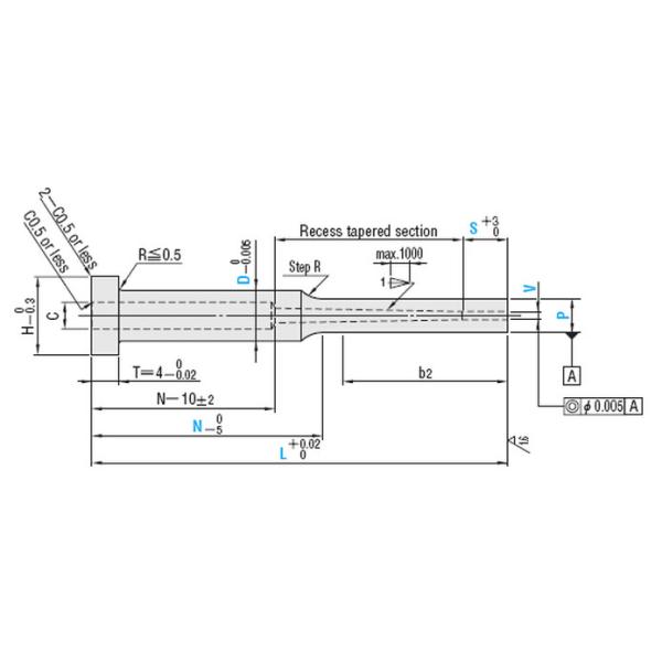 Tapered Type Stepped Ejector Sleeves Small Thin - Wall Concentricity SKH51