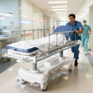 Hydraulic Height Adjustable Stretcher Trolley for Emergency & Recovery