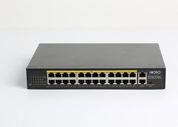 HiOSO 26 Ports Non Standard PoE Switch 24 100M PoE Ports + 2 1000M RJ45 Uplink Ports