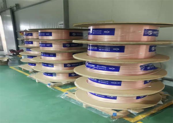 EN12735 Inner Grooved Copper Tube , OD 9.52MM Heating And Cooling Pipes