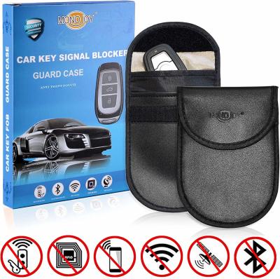 Faraday RFID Blocker Pouch , RFID Key Signal Blocking Case Anti Theft