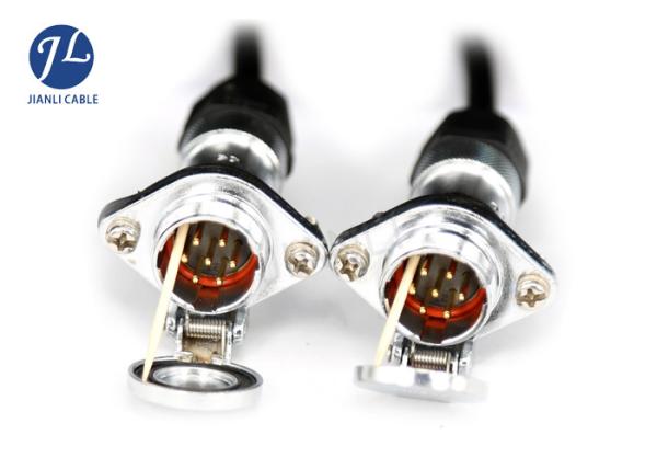 Backup Camera Coiled Trailer Cable Connector Receptacle Kit 4PIN Aviation Cable Input For Caravans