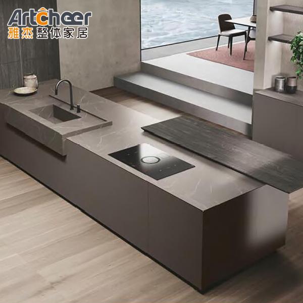 Armários de cozinha modulares feitos em estilo europeu de luxo design por Foshan Artcheer