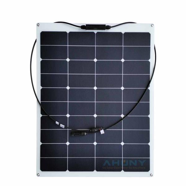 Panneau solaire à film mince ETFE pliable Semi-flexible 12v 75 Watt résistant à l'eau Panneau solaire monocristallin fournisseur