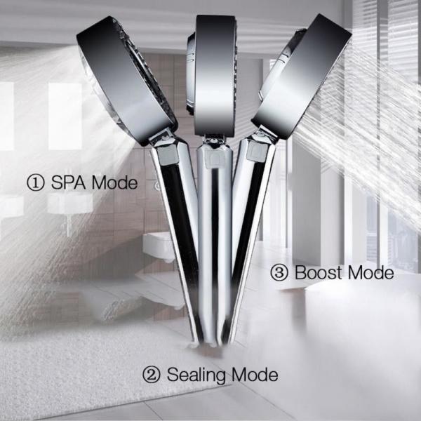 JK-2803 New design double sides spray plastic bathroom shower head ABS chrome plated cool shower heads adjustable