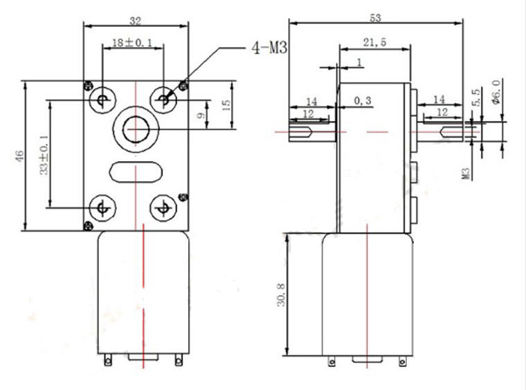 мотора shaftgear 24V 6mm ось двойника замка JGY370-D собственной личности 6rpm двойного низкоскоростная