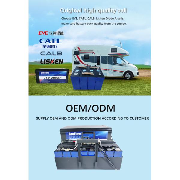 Батарея 24v 200ah фосфорнокислого железа 24v Lifepo4 лития
