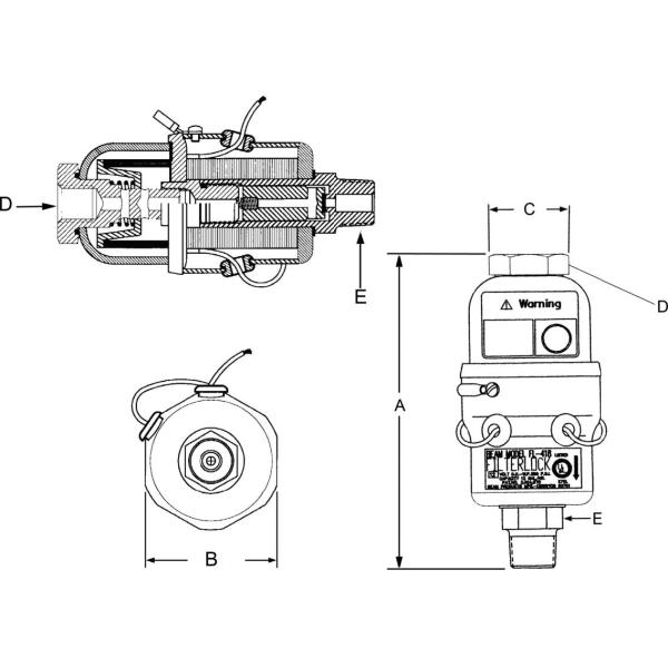 Выключение FL 418 12V IMPCO Lockoff 40 микронов электрическое