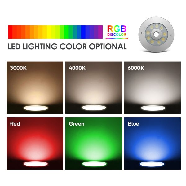 Dryland LED Fountain Light  RGB 3in1 IP68 Water Jet Outdoor Underwater From China Manufacturer
