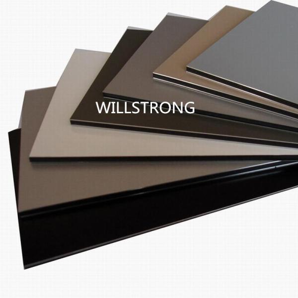 3003 Series Dupont Polymer Adhesive Silver Color 5mm Aluminum Exterior Commercial Building Wall Panels
