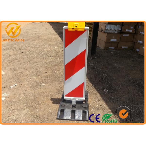 Heavy Duty Durable Rubber Pole Base 80 * 40 * 12cm For Traffic Post / Bollard