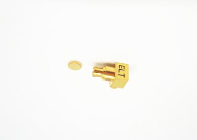 50Ohm conector coaxial chapeado de SMP do conector do ângulo direito SMPM RF ouro fêmea mini
