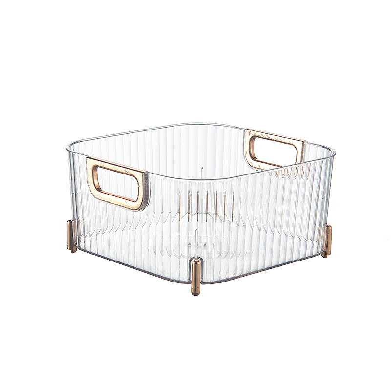 Wholesale Transparent Desktop Sundries Organizer Light Luxury Skin Care Mask Storage Box Cosmetic Storage Box