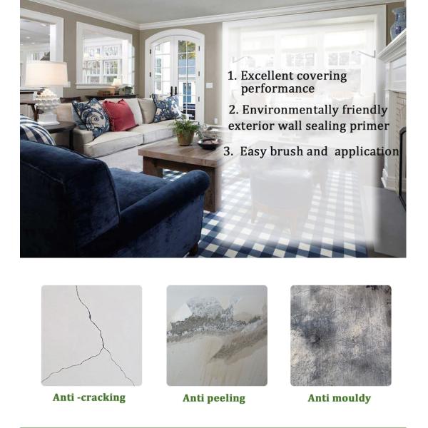 Внешняя стена здания инженерная каменная краска Алкалоустойчивый герметик в белом цвете