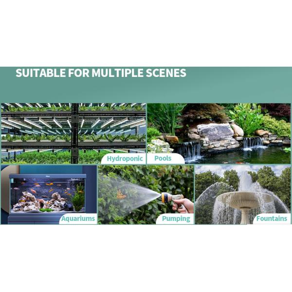 500L/H Submersible Water Pump 2 Nozzles For Fish Tank Statuary