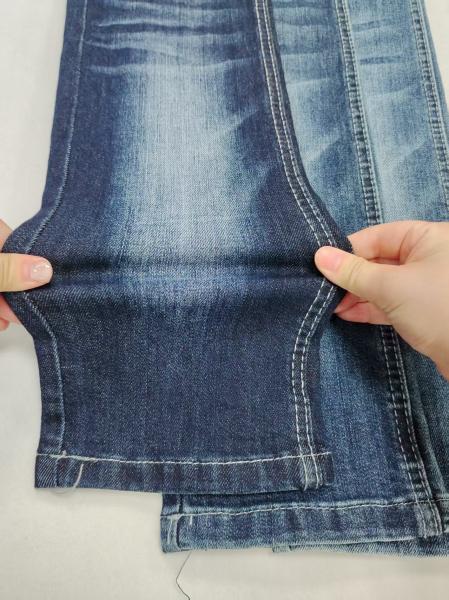75%Cotton High Stretch Vertical Bamboo Yarn Denim Fabric 10oz For Woman Jeans