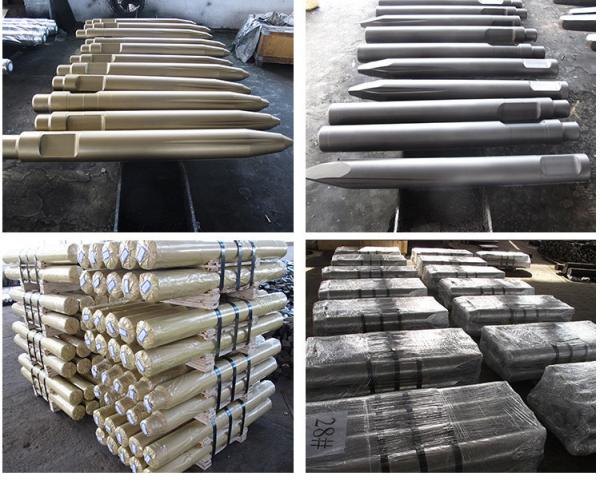 Excavator Hydraulic Breaker Chisel Tool Blunt Wedge Type 68mm 135mm 140mm
