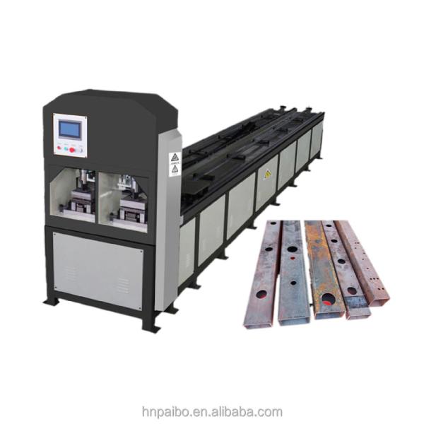 Hydraulic Pipe Angle Pre-Punching Machine for Steel Punching Holes Design 60T Weight