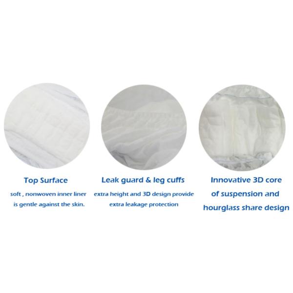 Super Absorbent 1400ml Unisex Adult Diapers Soft Cotton Top Sheet