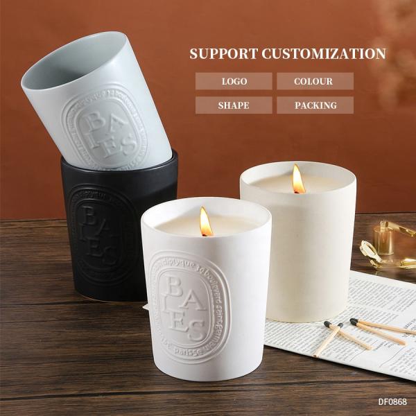 Выбитое штейном пустое керамическое Multi опарника свечи покрашенное с деревянными крышками