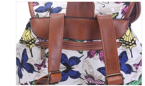 European and American summer new printing canvas backpack female