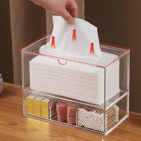 Transparent Acrylic Drawer Storage Box Multi-layer Desktop Organizer for Cosmetics Makeup Stationery Clear Vanity Case