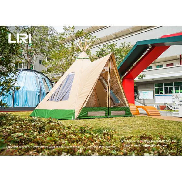 2 People Waterproof Luxury Outdoor Wooden Pole Mini Tipi Tent Family Kids Camping