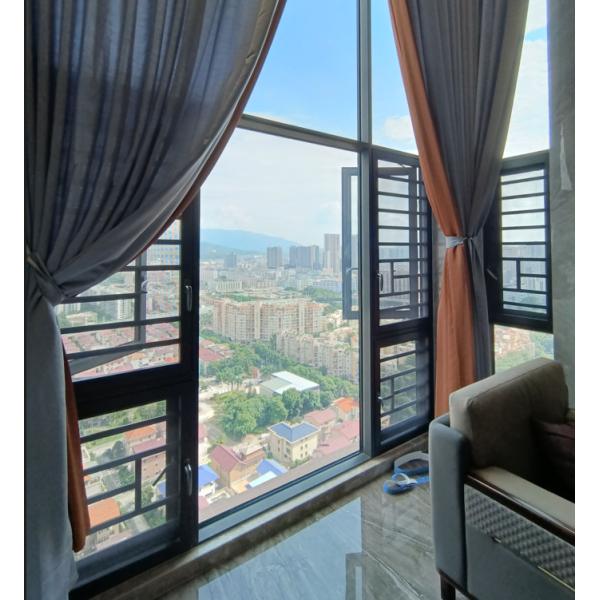 Modern Aluminum Swing Window with 5 Years Warranty Waterproof and Wind Resistance Features