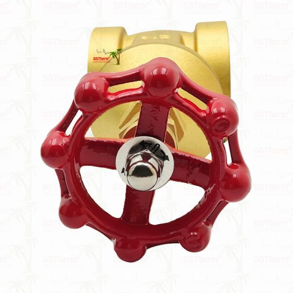 赤いハンドル 2 1/2 のブラスゲートバルブ オーダーメイドサイズ 高圧帯容量
